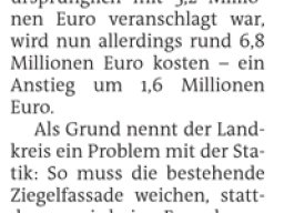 Sanierung der Sporthalle